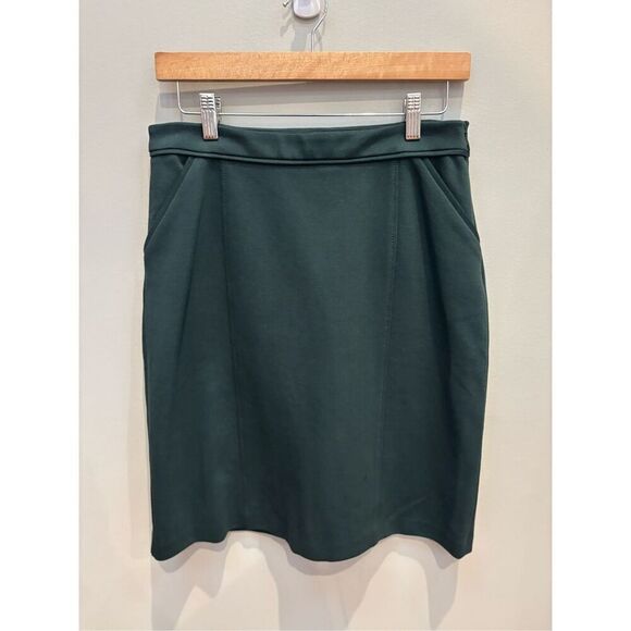 Boden 8 dark hunter green sixties mini tailored front pencil skirt w-side pock - Picture 1 of 7